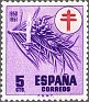 Spain 1950 Pro Tuberculosos 5 CTS Violeta Edifil 1084. Spain 1950 Edifil 1084 Pro Tuberculosos. Subida por susofe